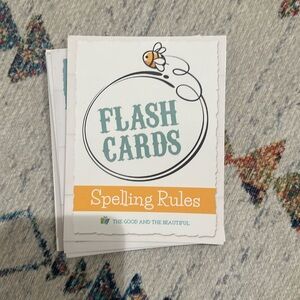 The Good and the Beautiful spelling rules flash cards